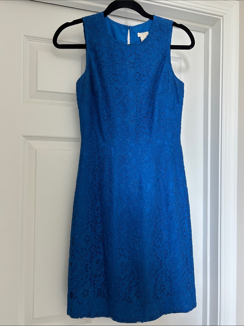 J. Crew Cobalt Blue Lace Dress, Size 00, Excellent Condition